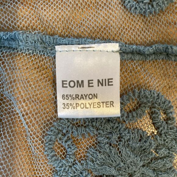 Womens Green Lace Swimsuit Coverup Embroidered V-Neck Eomenie One Size Dress Top - Picture 12 of 12